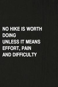 No Hike Is Worth Doing Unless It Means Effort, Pain and Difficulty