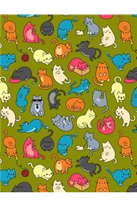 My Big Fat Journal Notebook For Cat Lovers Fun Cat Pattern 5