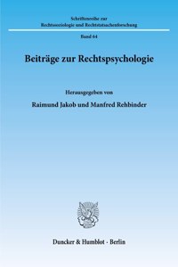 Beitrage Zur Rechtspsychologie