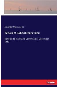 Return of judicial rents fixed