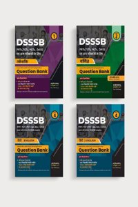 Examcart DSSSB Maths + Reasoning + General Awareness (GS) + Hindi - English Language Question Bank for PRTs | TGTs | PGTs | Spl. Edu | DASS For 2024 Exams In Hindi (4 Books Combo)