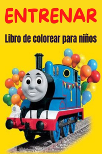 Entrenar Libro para colorear para niños