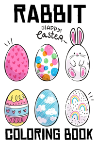 Rabbit happy Easter Coloring Book