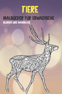 Malbücher für Erwachsene - Blumen und Mandalas - Tiere