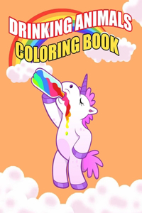 Drinking Animals Coloring Book