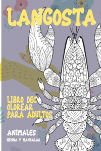 Libro de colorear para adultos - Henna y Mandalas - Animales - Langosta