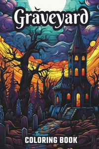 Large Print Graveyard Coloring Book