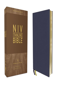 Niv, Thinline Bible, Genuine Leather, Buffalo, Blue, Red Letter Edition, Comfort Print