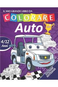Il mio grande libro da colorare - auto - Edizione notturna