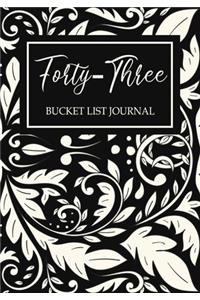 Forty-three Bucket List Journal