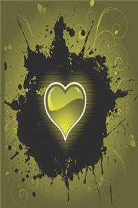 Heart in the dark yellow