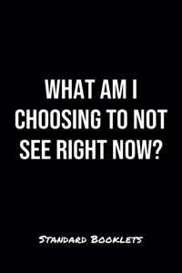 What Am I Choosing To Not See Right Now?