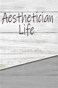 Aesthetician Life: Personalized Rustic Isometric Dot Notebook 120 Pages 6x9