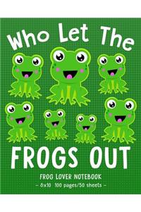 WHO LET THE FROGS OUT Frog Lover Notebook