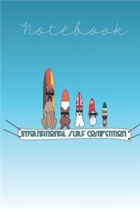 International Dogs Surf Competition Notebook