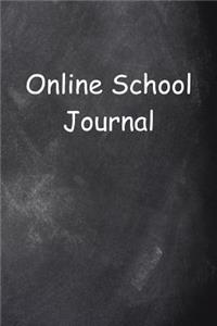 Online School Journal Chalkboard Design Lined Journal Pages
