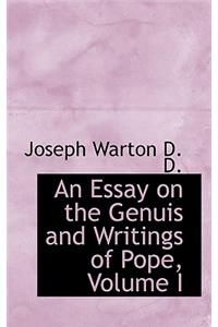 An Essay on the Genuis and Writings of Pope, Volume I
