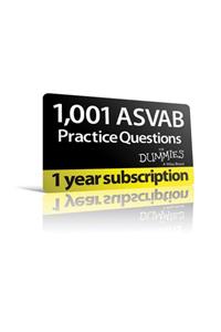 1,001 ASVAB Practice Questions for Dummies (12 Month Online Subscription)