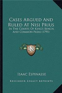 Cases Argued And Ruled At Nisi Prius