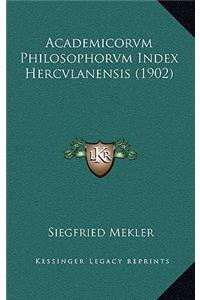 Academicorvm Philosophorvm Index Hercvlanensis (1902)