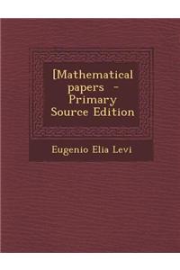 [Mathematical Papers - Primary Source Edition