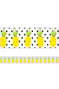 Simply Stylish Tropical Pineapples Straight Bulletin Board Borders