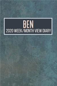 BEN 2020 Week/Month View Diary