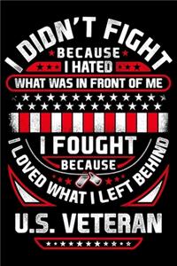 I Didnt Fight Becayse I Hated What Was In Front Of Me I Fought Because I Loved What I Left Behind US Veteran