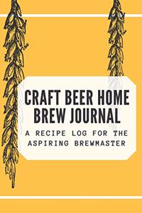 Craft Beer Home Brew Journal