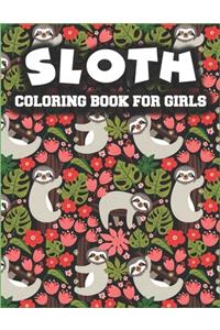Sloth Coloring Book for Girls