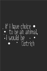 If I have choice to be an animal, I would be Ostrich