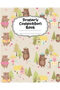 Goldilocks Bear Primary Composition Book