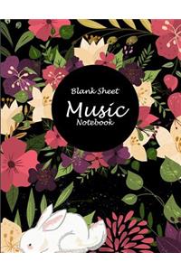 Blank Sheet Music Notebook