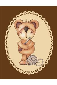 Crochet Graph Paper Notebook - Crocheting Makes Life Bear-Able