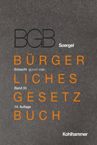 Kommentar Zum Burgerlichen Gesetzbuch Mit Einfuhrungsgesetz Und Nebengesetzen (Bgb) (Soergel)