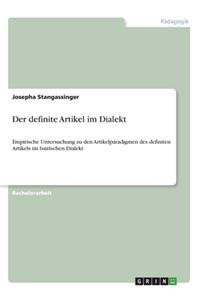 Der definite Artikel im Dialekt