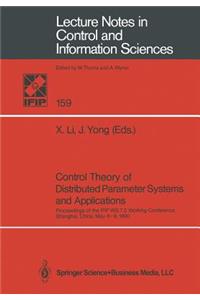 Control Theory of Distributed Parameter Systems and Applications