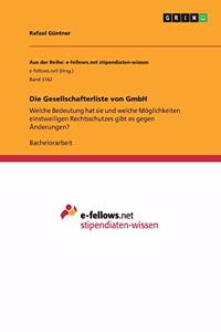 Die Gesellschafterliste von GmbH