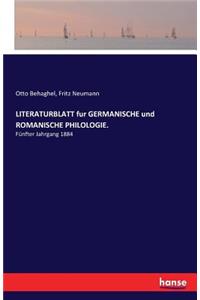 LITERATURBLATT fur GERMANISCHE und ROMANISCHE PHILOLOGIE.