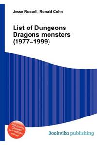 List of Dungeons Dragons Monsters (1977-1999)