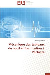 Mecanique Des Tableaux de Bord En Tarification A L'Activite