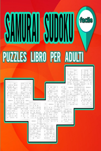 Samurai Sudoku Puzzles libro per adulti facile