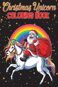 Christmas Unicorn coloring book