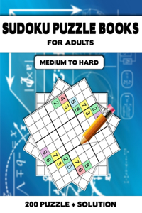 Sudoku Puzzle Book for Adults Medium to Hard
