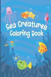 Sea Creatures Coloring Book