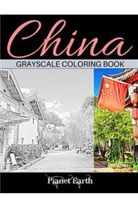 China Grayscale Coloring Book