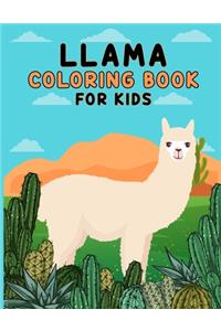 llama coloring book for kids