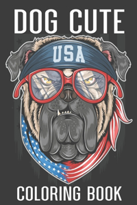 Dog Cute USA Coloring Book
