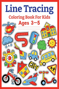 Line Tracing Coloring Book for Kids Ages 3-5