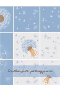 Dandelion flower gardening journal